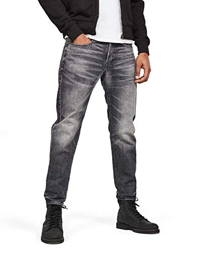 G-STAR RAW Herren 5650 3D Relaxed Tapered Jeans, Schwarz (faded basalt D15388-C049-B155), 28W / 32L von G-STAR RAW