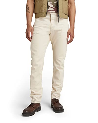 G-STAR RAW Herren Triple A Regular Straight Jeans, Beige (ecru D21419-C525-159), 29W / 34L von G-STAR RAW