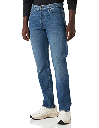 G-STAR RAW Herren Triple A Regular Straight Jeans, Blau (faded sea moss destroyed D19161-C967-D330), 31W / 32L von G-STAR RAW