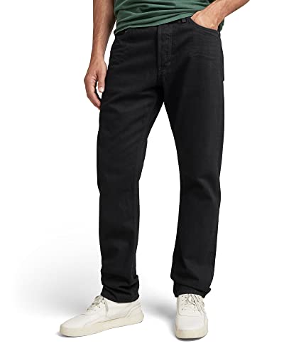 G-STAR RAW Herren Triple A Regular Straight Jeans, Schwarz (pitch black D19161-D182-A810), 30W / 34L von G-STAR RAW