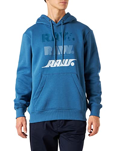 G-STAR RAW Herren Triple RAW. Hoodie, Blau (retro blue D22318-A971-937), XL von G-STAR RAW