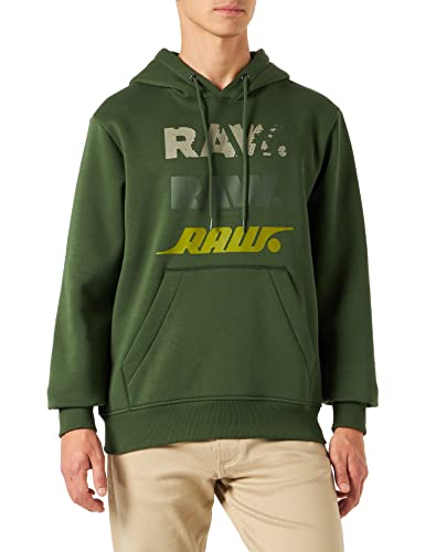 G-STAR RAW Herren Triple RAW. Hoodie, Grün (dk nuri green D22318-A971-3476), L von G-STAR RAW