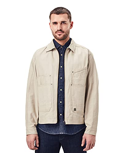 G-STAR RAW Herren Trucker Jacke, Beige (khaki D18966-C409-367), XL von G-STAR RAW