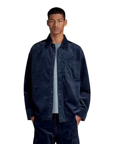 G-Star RAW Men's Shirts Unisex Boxy Fit Shirt, Blau (Salute D23007-D405-C742), XXL von G-STAR RAW