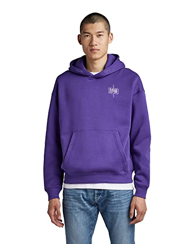 G-STAR RAW Herren Unisex Core Loose Hoodie, Purpur (dk violet D23224-C235-5616), S von G-STAR RAW