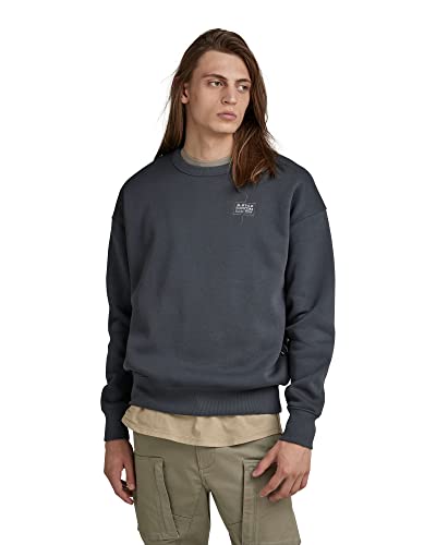 G-STAR RAW Herren Unisex Core Oversized Sweater, Blau (fantem blue D21139-C235-863), S von G-STAR RAW