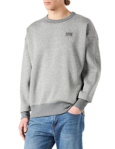 G-STAR RAW Herren Unisex Core Oversized Sweater, Mehrfarben (medium grey htr D21139-C235-8073), M von G-STAR RAW