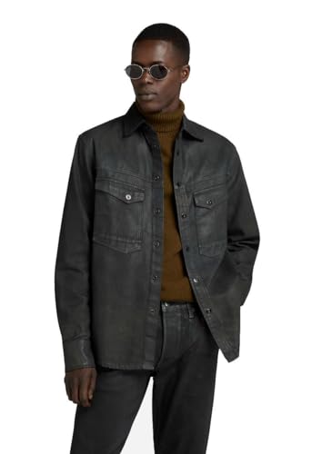 G-Star RAW Herren Unisex Dakota Regular Hemd, Grau (Magma Cobler D23006-D304-D360), S von G-Star RAW