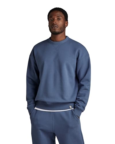 G-Star RAW Herren Essential Unisex Loose Sweatshirt, Blau (Vintage Indigo D22995-D395-G278), XXL von G-Star RAW