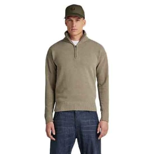 G-STAR RAW Herren Unisex Half Zip Loose Knit Pullover, Grün (shamrock D21958-C561-2199), S von G-STAR RAW