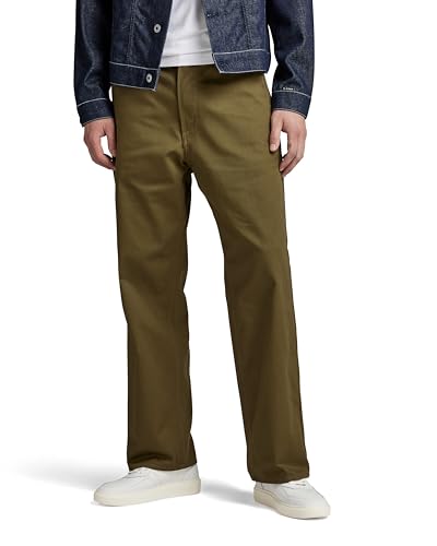 G-Star RAW Herren Unisex Modson Straight Chino, Grün (Dark Olive D22904-C900-C744), 33W / 32L von G-STAR