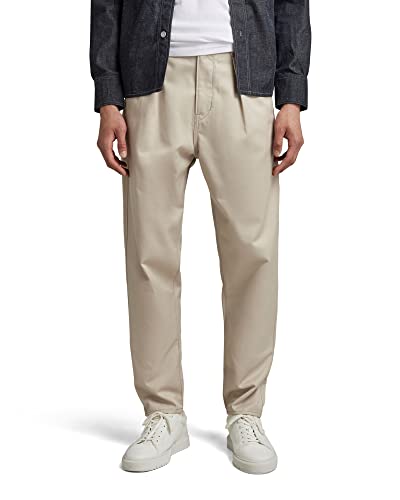 G-STAR RAW Herren Unisex Pleated Chino Relaxed, Beige (dk brick D20147-C657-1214), 29W / 30L von G-STAR RAW