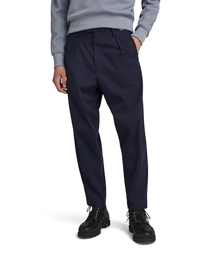 G-STAR RAW Herren Unisex Pleated Chino Relaxed, Blau (Salute D20147-D401-C742), 32W / 34L von G-STAR RAW
