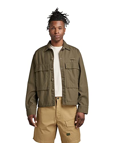 G-STAR RAW Herren Unisex Pocketony Service Overshirt, Grün (shadow olive D21067-C960-B230), L von G-STAR RAW