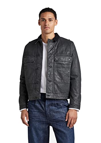 G-STAR RAW Herren Utility Flap Pocket Lined Jacke, Grau (Magma Cobler D22113-D189-D360), XXL von G-STAR