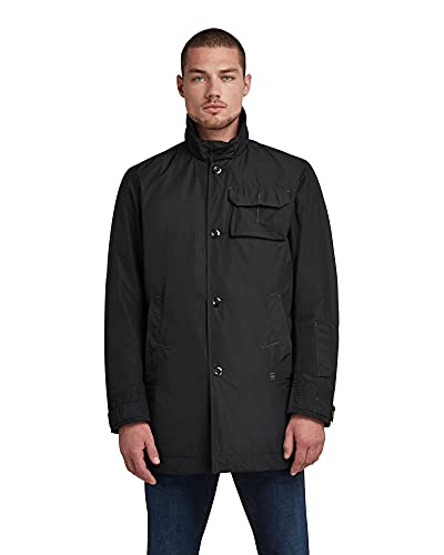 G-STAR RAW Herren Utility HB Tape Padded Trenchcoat, Schwarz (dk black D20087-C655-6484), XS von G-STAR RAW