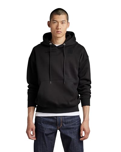 G-STAR RAW Herren Velcro Loose Hoodie, Schwarz (dk black D22753-A971-6484), M von G-STAR RAW