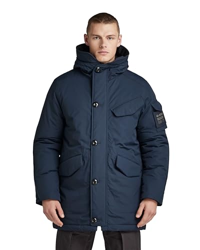 G-STAR RAW Herren Vodan Padded Hooded Parka, Blau (salute D22713-D419-C742), L von G-STAR RAW