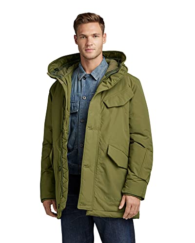 G-STAR RAW Herren Vodan Padded Hooded Parka, Grün (shadow olive D22713-A281-B230), S von G-STAR RAW