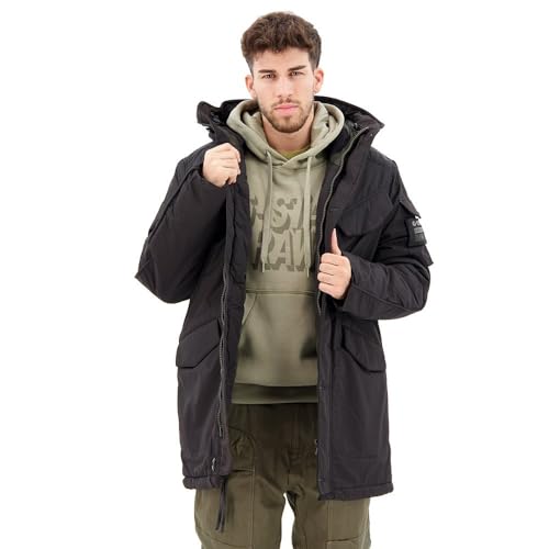 G-STAR RAW Herren Vodan Padded Hooded Parka, Schwarz (dk black D22713-D419-6484), XS von G-STAR RAW