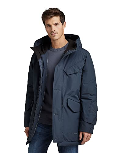 G-STAR RAW Herren Vodan Padded Hooded Parka, Blau (salute D20099-A281-C742), S von G-STAR RAW