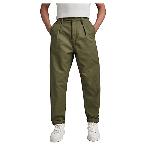 G-STAR RAW Herren Unisex Pleated Chino Relaxed, Grün (shadow olive D20147-D190-B230), 30W / 32L von G-STAR RAW