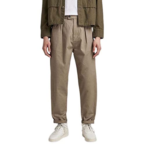 G-STAR RAW Herren Unisex Pleated Chino Relaxed, Beige (dk Lever D20147-C900-B416), 30W / 32L von G-STAR RAW