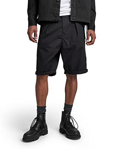 G-STAR RAW Herren Worker Chinoshorts, Schwarz (dk black D21458-D387-6484), 34 von G-STAR RAW