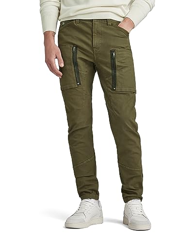 G-STAR RAW Herren Zip Pocket 3D Skinny Cargo Hose, Grün (dark olive D21975-D504-C744), 31W / 32L von G-STAR RAW