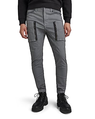 G-STAR RAW Herren Zip Pocket 3D Skinny Cargo Hose, Grau (axis D21975-D504-5781), 31W / 34L von G-STAR RAW