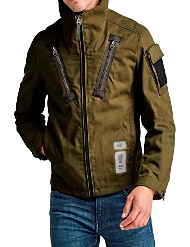 G-STAR RAW Herren Zip Track Overshirt, Grün (dark olive D20521-C893-C744), XS von G-STAR RAW