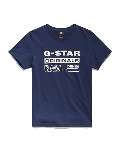 G-STAR RAW Jungen SS10037 t-shirt ss T-Shirt, Blau (sartho blue D24912-01-6067), 14 Jahre von G-STAR RAW