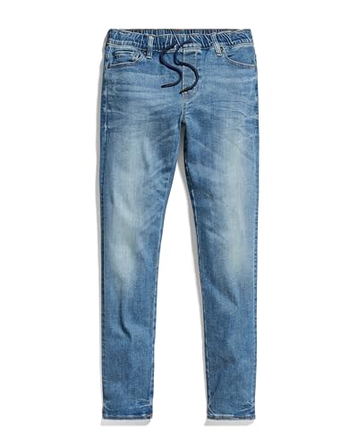 G-STAR RAW Jungen SS22317 3301 SLIM PULL-UP JEANS Jeans, Blau (sun faded indigo destroyed D24921-01-C041), 8 Jahre von G-STAR RAW