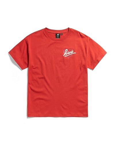 G-Star RAW Mädchen SS23004 t-Shirt ss T-Shirt, Rot (Rusty red D24984-01-A923), 8 Jahre von G-Star RAW
