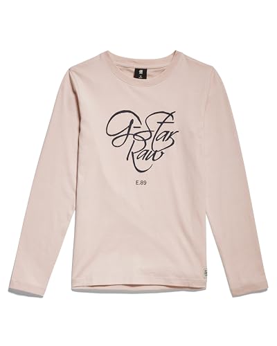 G-STAR RAW Mädchen SS23005 t-shirt ls T-Shirt, Rosa (pyg D24977-01-7176), 10 Jahre von G-STAR RAW