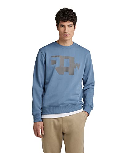 G-STAR RAW Herren Abstract RAW Sweatshirt, Blau (azul D22230-A613-2182), XXL von G-STAR RAW