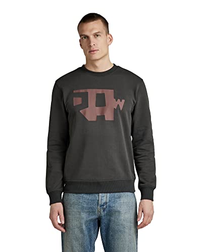 G-STAR RAW Herren Abstract RAW Sweatshirt, Grau (cloack D22230-A613-5812), L von G-STAR RAW