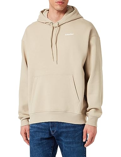 G-Star RAW Men's Back Gr HDD Match Loose Sw Hooded Sweatshirt, Beige (Spray Green D23824-A971-D606), X-Large von G-STAR RAW