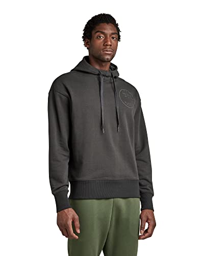 G-STAR RAW Herren Back Graphic Loose Hooded Sweatshirt, Grau (cloack D22233-A613-5812), L von G-STAR RAW