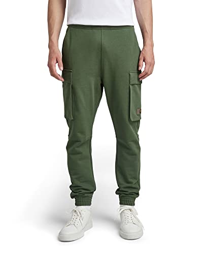 G-STAR RAW Herren Cargo Pocket Sweat Pants, Grün (dk nuri green D21529-A613-3476), XS von G-STAR RAW