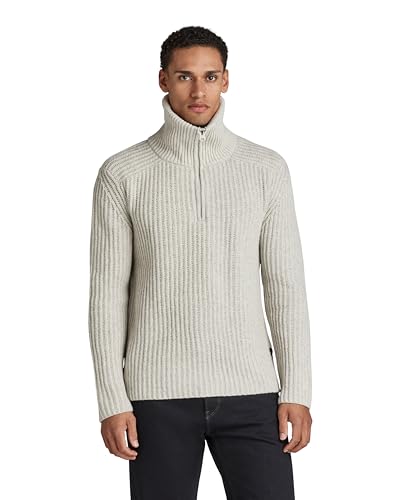 G-Star RAW Herren Chunky Skipper Knitted Pullover, Beige (Brown Rice Htr D22530-D170-D577), L von G-STAR RAW
