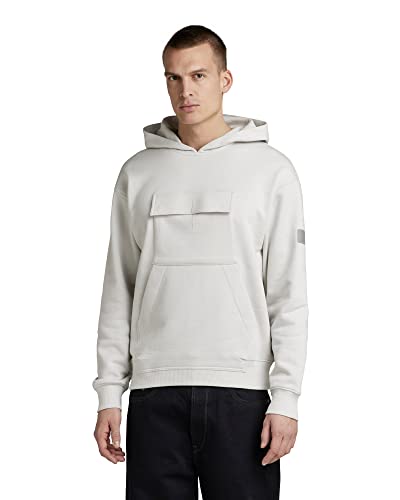 G-STAR RAW Herren Double Pocket Loose Hooded Sweatshirt, Grau (cool grey D22011-C988-1295), L von G-STAR RAW