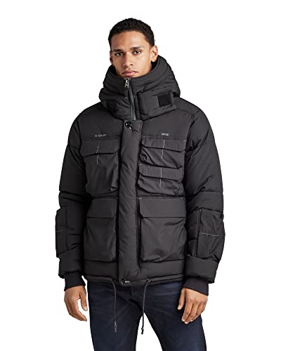 G-STAR RAW Herren Field Hooded Puffer Jacke, Schwarz (dk black D20516-D199-6484), M von G-STAR RAW