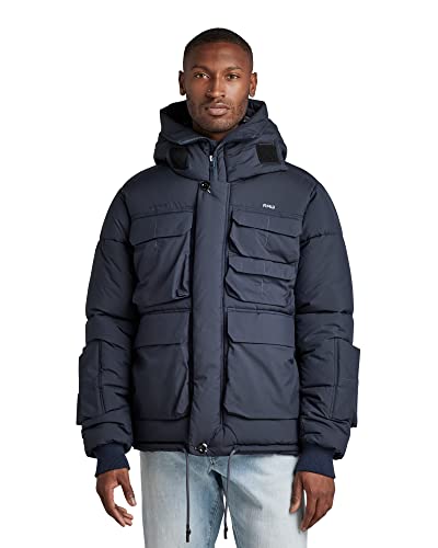 G-STAR RAW Herren Field Hooded Puffer Jacke, Blau (salute D20516-D199-C742), S von G-STAR RAW