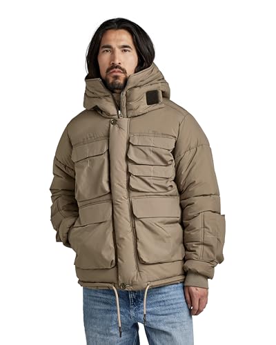 G-Star RAW Herren Field Hooded Puffer Jacke, Braun (Turf D20516-D199-273), XL von G-STAR RAW