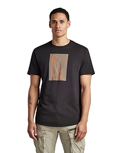 G-Star RAW Herren Lash RAW Graphic T-Shirt, Schwarz (dk Black D22377-336-6484), S von G-STAR RAW