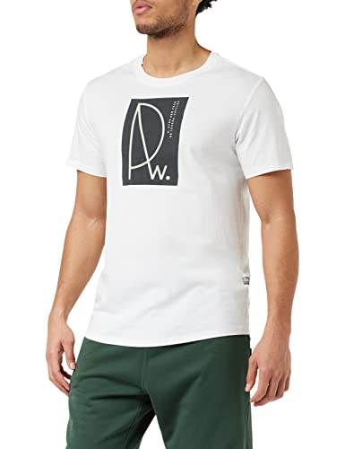 G-STAR RAW Herren Lash RAW Graphic T-Shirt, Weiß (white D22377-336-110), XL von G-STAR RAW