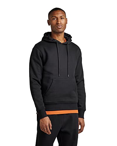 G-STAR RAW Herren Logo Tape Hooded Sweatshirt, Schwarz (dk black D22014-D174-6484), M von G-STAR RAW