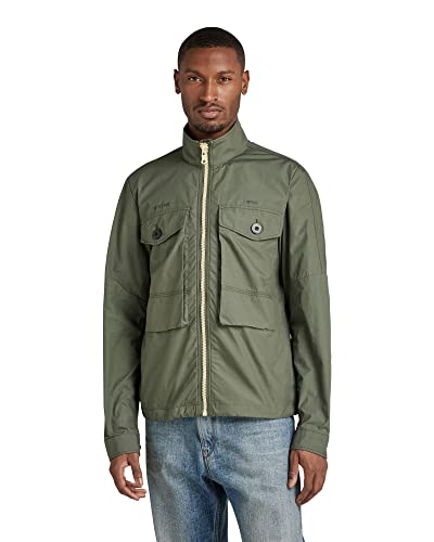 G-STAR RAW Herren Long Pocket Track Overshirt, Grün (lt hunter D21947-A790-8165), L von G-STAR RAW