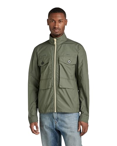G-STAR RAW Herren Long Pocket Track Overshirt, Grün (lt hunter D21947-A790-8165), XL von G-STAR